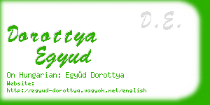 dorottya egyud business card