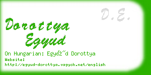 dorottya egyud business card